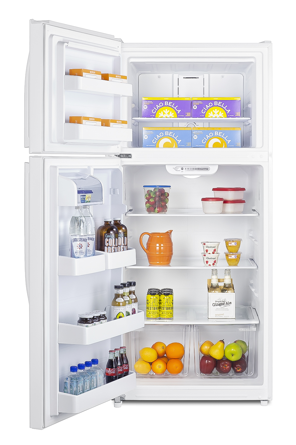 18 cu.ft. frost-free refrigerator-freezer in white